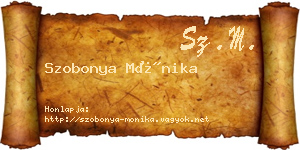 Szobonya Mónika névjegykártya