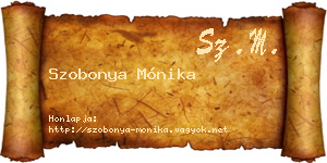 Szobonya Mónika névjegykártya