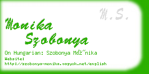 monika szobonya business card